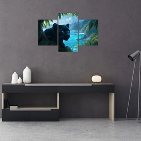 Kép - Fekete párduc a dzsungelben (90x60 cm)