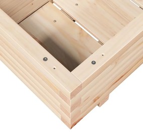 tömör fenyőfa kerti virágtartó 70x40x26,5 cm