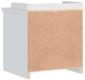 SANDNES fehér tömör fenyőfa előszobapad 45x40x50 cm