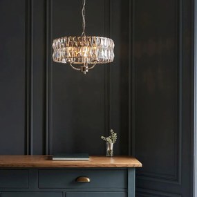 Endon glamour modern függeszték clifton nikkel átlátszó end104466