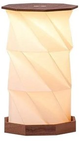 Sötét natúr színű USB fénydekoráció ø 12 cm Twist Hexagon – Gingko