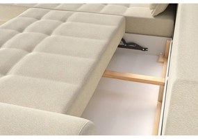 Krémszínű kinyitható sarokkanapé (bal oldali) Balitco – Ropez