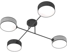 MAGA felületre szerelhető csillár 4xE14/10W/230V fekete/szürke