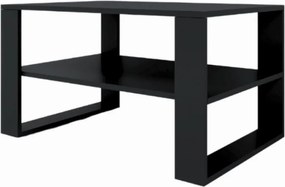 Modern dohányzóasztal nappali pad Loft fekete elegáns design