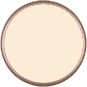 Globo 41759-24 Mennyezeti lámpa fém fekete, bronz színű, fehér műanyag búrával. Fényerőszabályzós, színhőmérsékletváltós, éjszaki fény funkció. Ø:385, H:80, tartozék: 1xLED 24W 230V, 110-1100lm, CCT 2.700-6.500, távirányítóval