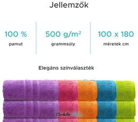 Comfort Maxi törölköző 100x180 cm azúrkék, 100% pamut
