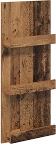 vidaXL Magazin állvány polcokkal Öreg fa 43 x 11 x 102 cm Faanyag