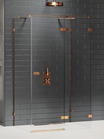 New Trendy Avexa Copper Brushed zuhanykabin 80x80 cm négyzet réz csiszolt/átlátszó üveg EXK-3721