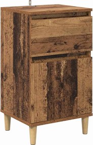 vidaXL Éjjeliszekrény fiókkal Öreg fa 40 x 35 x 70 cm Faanyag