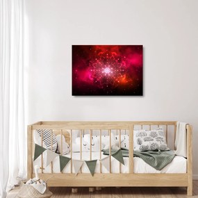 Piros absztrakció képe (üvegen) (70x50 cm)