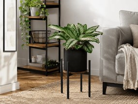 Kerek virágállvány TAYLOR ⌀ 32 cm, rusztikus barna/fekete