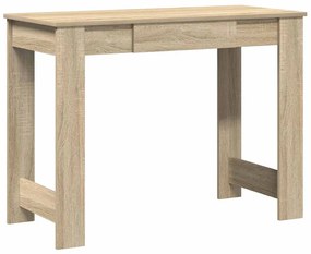 sonoma tölgy színű szerelt fa íróasztal 100x45x75 cm