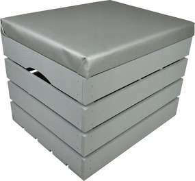 Fenyő Puff Kárpitozott Tároló Doboz Láda