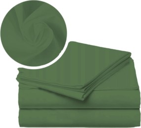 Lapos lepedő 160x210 cm, hagyományos, gumírozás nélkül, 100% pamut, olívazöld