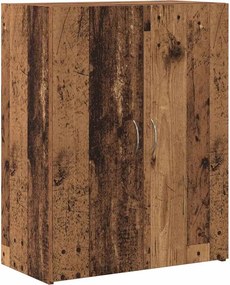 vidaXL Irodai szekrény ajtóval Fekete tölgy 70 x 32 x 77.5 cm Faanyag