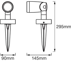 Ledvance - LED RGBW Kültéri lámpa SMART+ SPOT LED/4,5W/230V IP65 Wi-Fi