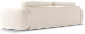 Krémszínű zsenília kinyitható-tárolóhelyes kanapé 262 cm Tonale – Cosmopolitan Design