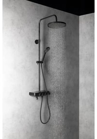 Aqualine - Zuhanygarnitúra csappal és kiegészítő mini csappal FARRAO matt fekete