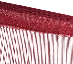 2 db burgundi vörös zsinórfüggöny 100 x 250 cm