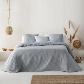 Ágytakaró 140 cm-ig steppelt pamut szürke 235x270