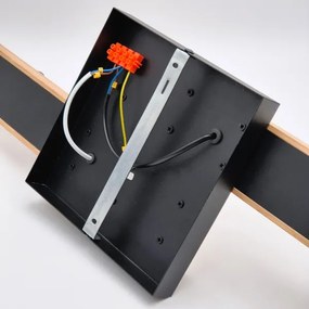 Felületre szerelhető csillár MATTE 4xE27/15W/230V fekete/tölgy