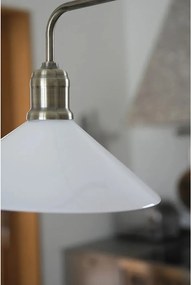 Fehér-sárgaréz színű fém függőlámpa üveg búrával Vela – Markslöjd