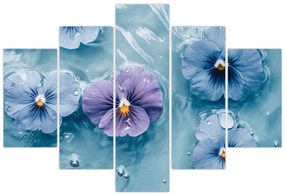 Kép - Ibolyák a vízben (150x105 cm)
