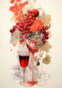 Poszter 29,7x42cm Véres Gyümölcs Koktél
