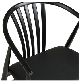 Agustin étkezőszék, bükkfa PU üléssel, fekete