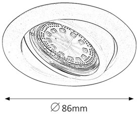 Rabalux 1049 - KÉSZLET 3xLED Beépíthető lámpa LITE 3xGU10-LED/3W/230V