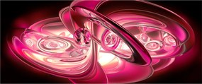 Rózsaszín fraktálos kép (120x50 cm)