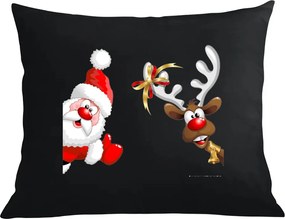 Párna párnahuzat Mikulás Rénszarvas Karácsony Ajándék