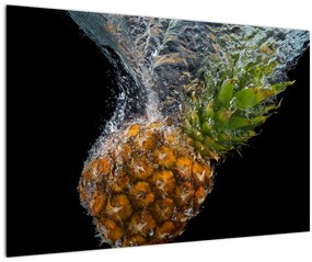 Ananász a vízben képe (90x60 cm)