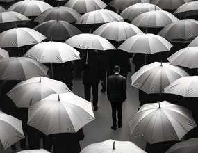 Poszter 65x50cm Magány a tömegben