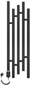 Regnis sertés, fűtőelem 320x1400mm, egylyukú jobb alsó csatlakozással 50mm, 710W, fekete matt, SORK140/30/PD50/FEKETE