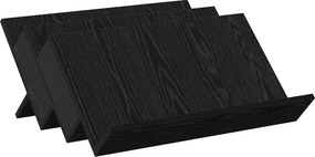 vidaXL Magazin állvány Fekete tölgy 65 x 53 x 28,5 cm Faanyag