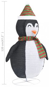 dekoratív luxus szövet karácsonyi LED-es pingvinfigura 120 cm