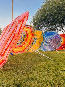 Kék-fehér napernyő SOLSTICE 180 cm