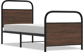 vidaXL ágykeret matrac nélkül 80x200 cm barna tölgyfa műfa