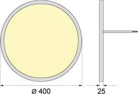 LED mennyezeti lámpatest SIMEN LED/32W/230V 4000K IP40 átm. 40 cm fehér UGR<19