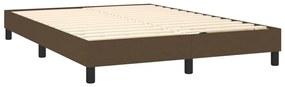 barna szövet rugós és LED-es ágy matraccal 140x190 cm
