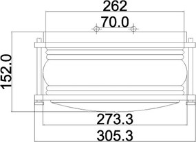Kichler KL-ASHLANDBAY-F-BU-Kültéri lámpatest ASHLANDBAY 1xE27/60W/230V IP44 bronz