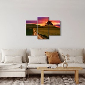 Mező és a színes ég képe (90x60 cm)