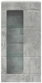 Fali szekrény polcokkal Beton szürke 55 x 29 x 100 cm Faanyag