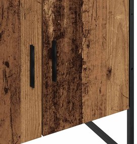 antik fa színű szerelt fa fürdőszobai mosdószekrény 60x33x60 cm