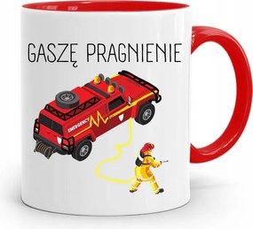 Piros Bögre Tűzoltónak Oltó Szomjúság nyomott mintával