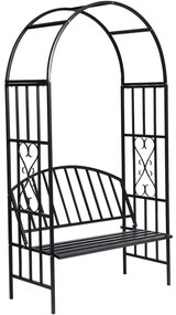 Rózsalugas paddal, fekete