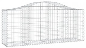 5 db íves horganyzott vas gabion kosár 200x50x80/100 cm