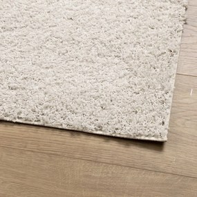 PAMPLONA krémszínű magas szálú bolyhos modern szőnyeg 80x250 cm