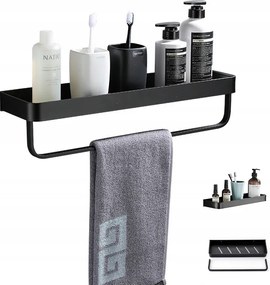 Fürdőszobai zuhanypolc ragasztós akasztóval